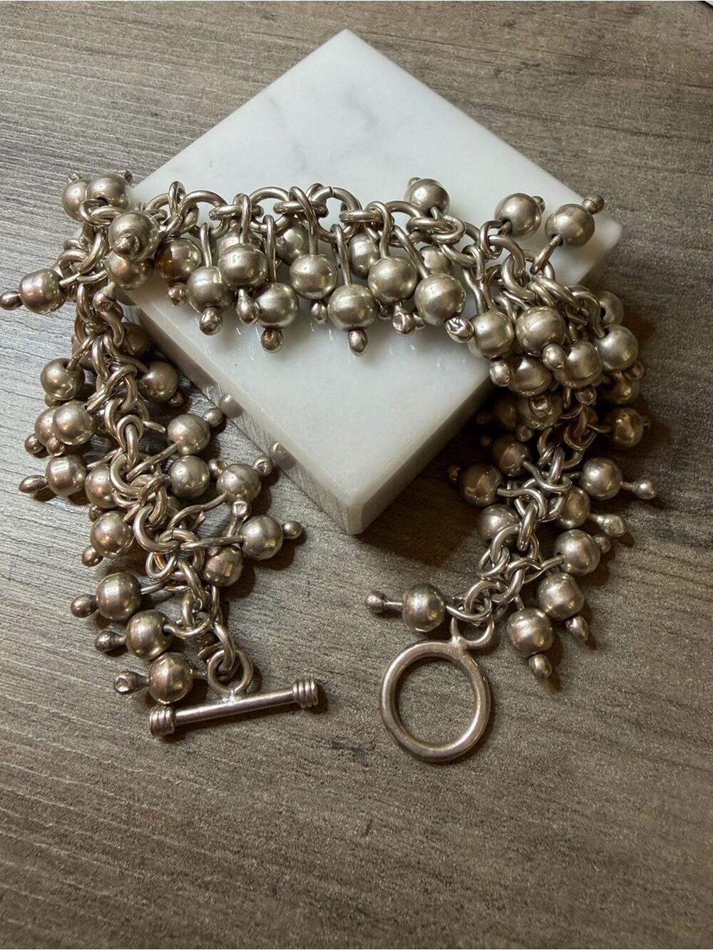 Silpada Cha Cha 925 Sterling Silver Bracelet #K75 STUNNING!  7.5” toggle clasp